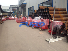 福瑞得機械激光整平機、座駕壓路機、手扶壓路機、大灌縫機等及時包裝發(fā)貨