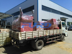 福瑞得機械手扶雙輪壓路機，座駕壓路機正式裝車發(fā)往客戶所在地