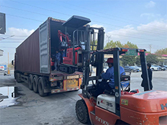 福瑞得一批小挖、平板夯等機(jī)器出口印度